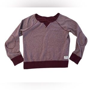 Heritage Nike Purple Heathered Crewneck Sweatshirt with Elbow Patches Size M